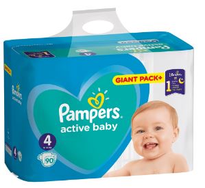 pampers active baby dry 4 90