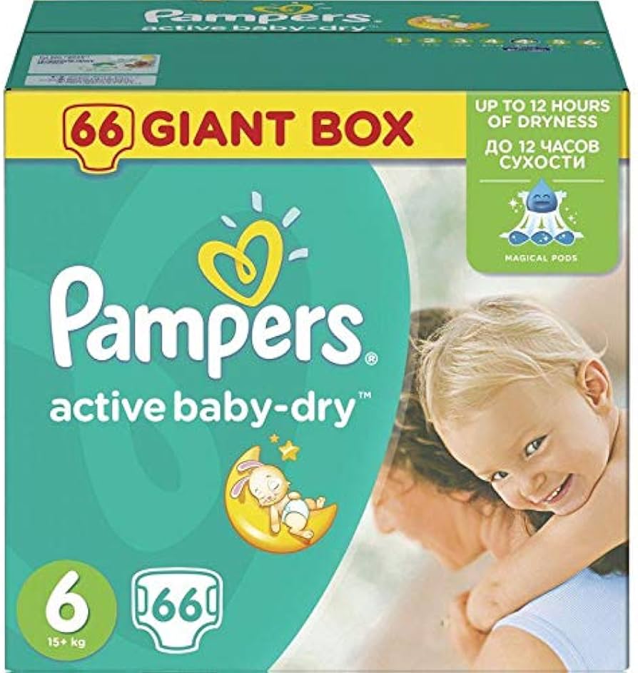 pampers active baby dry giant box