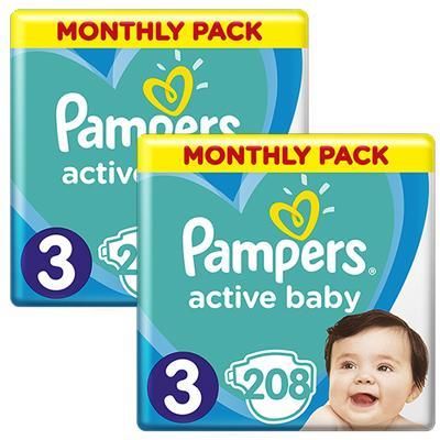 pampers active baby-dry pieluchy jednorazowe midi 3