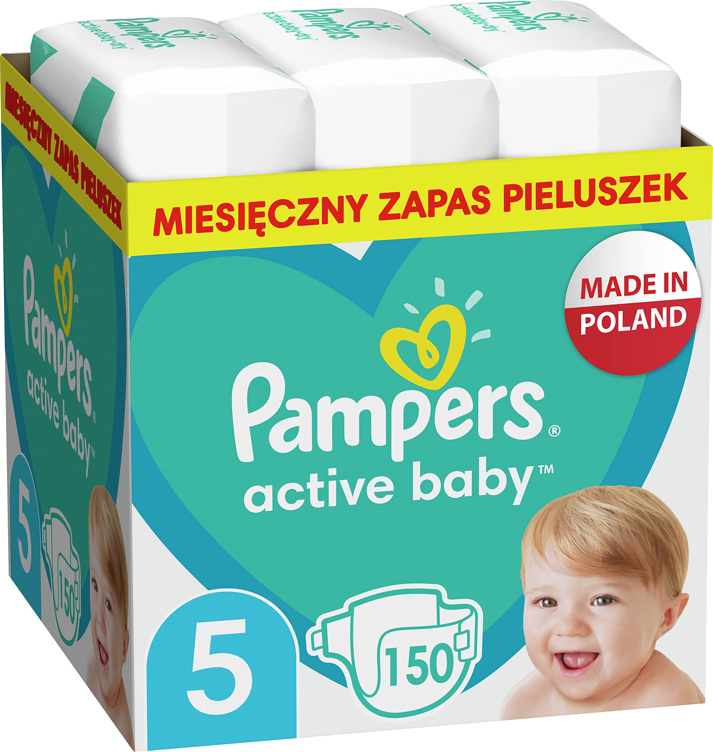 pampers active baby-dry pieluszki 3 150