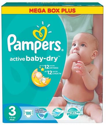 pampers active baby-dry pieluszki 3 midi 126 sztuk