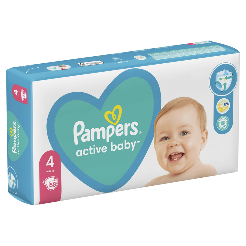 pampers active baby pieluchy rozmiar 4 maxi mounth opack