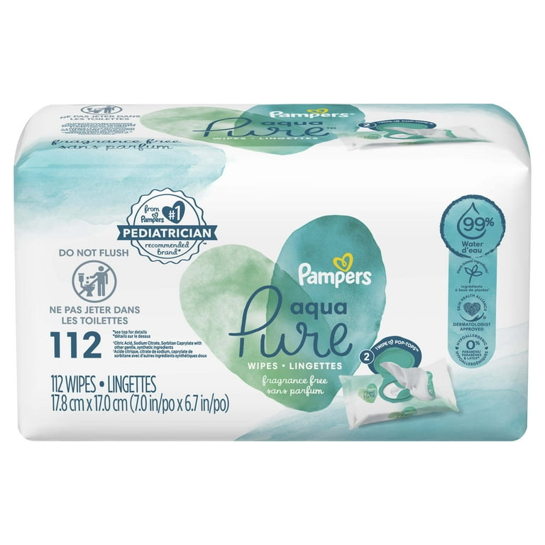 pampers aqua pure or water wipes