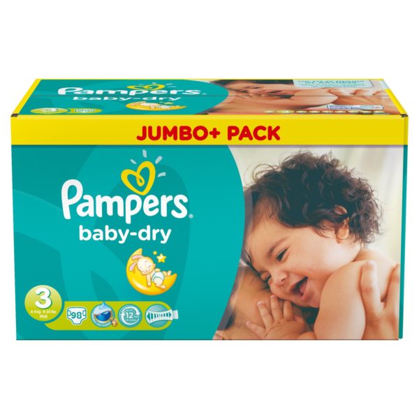 pampers baby dry jumbo pack size 3 90 nappies