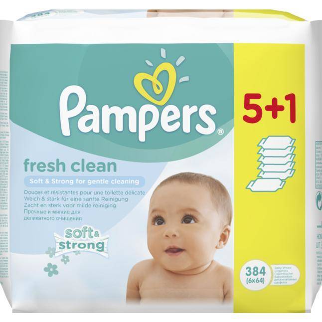 pampers chusteczki 384 sztk