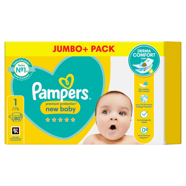 pampers jumbo pack size 0