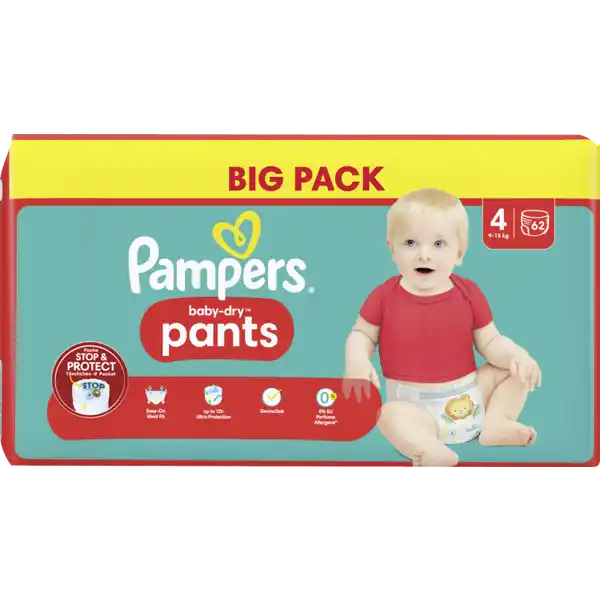 pampers mega paka 94 szt beby-dry pants 4 najtaniej rossman