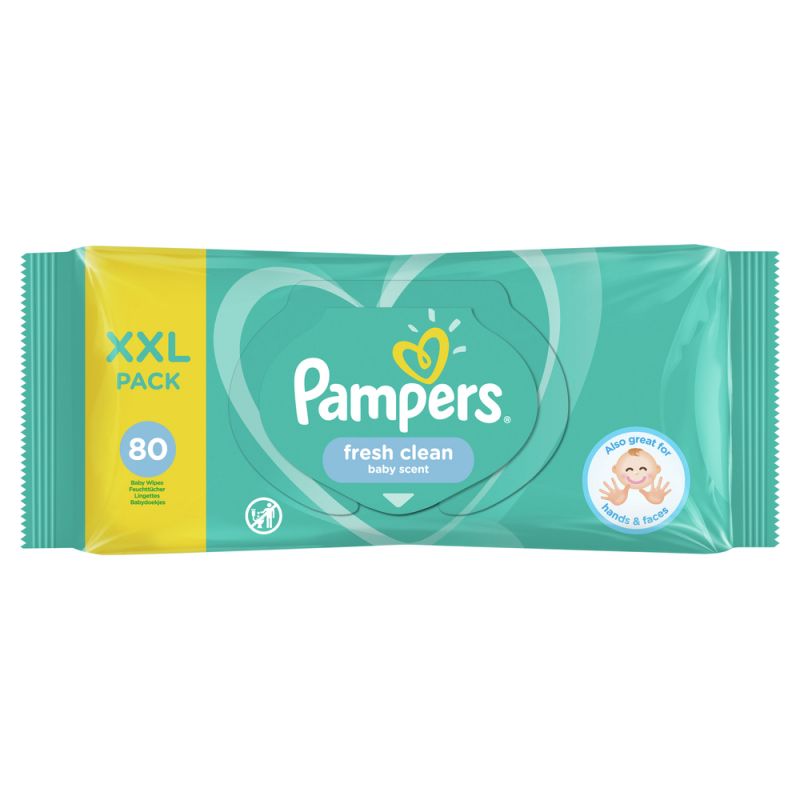 pampers natural clean chusteczki nawilżane 2x64szt