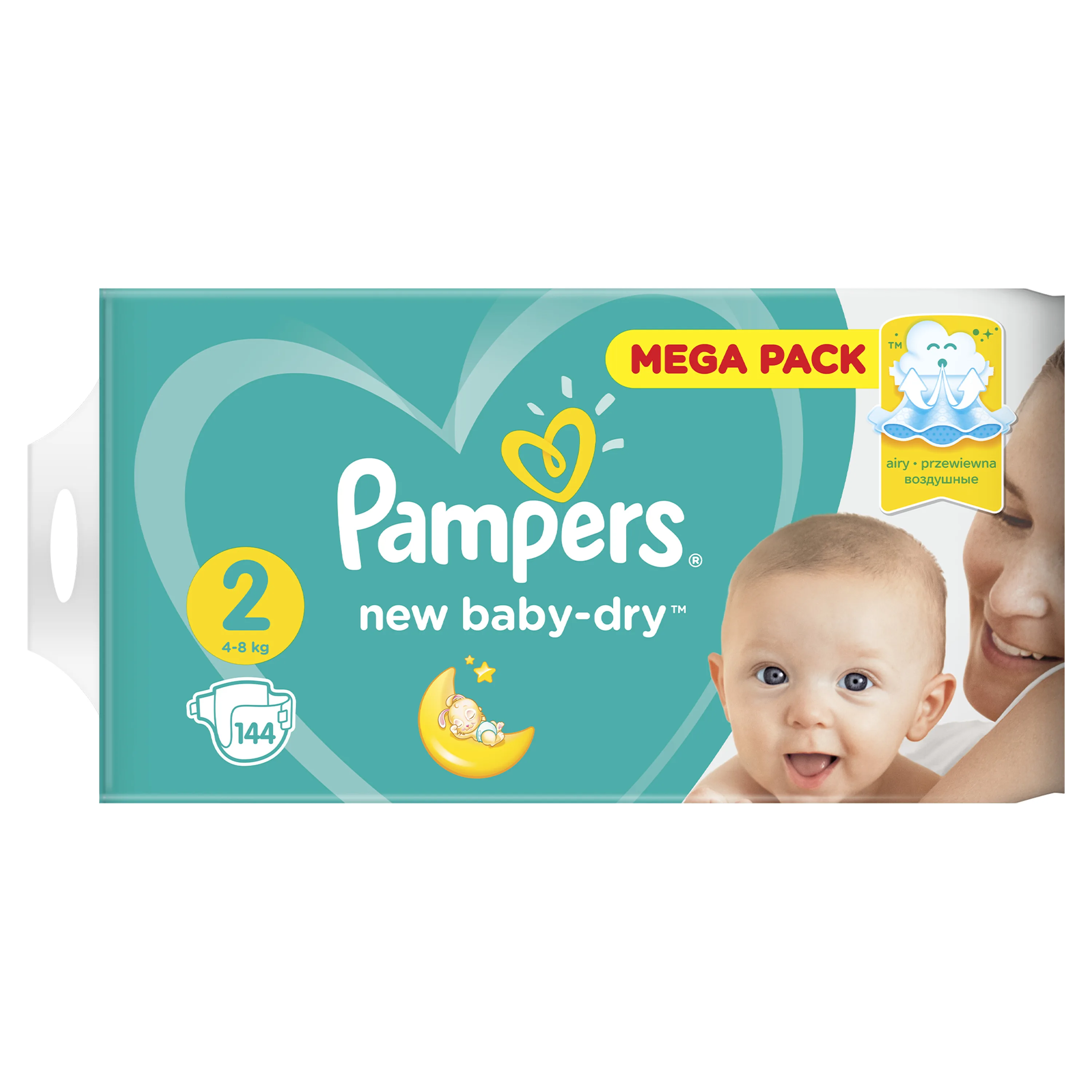 pampers new baby dry 144 sztuki