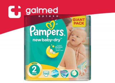 pampers new baby dry 2 100 szt