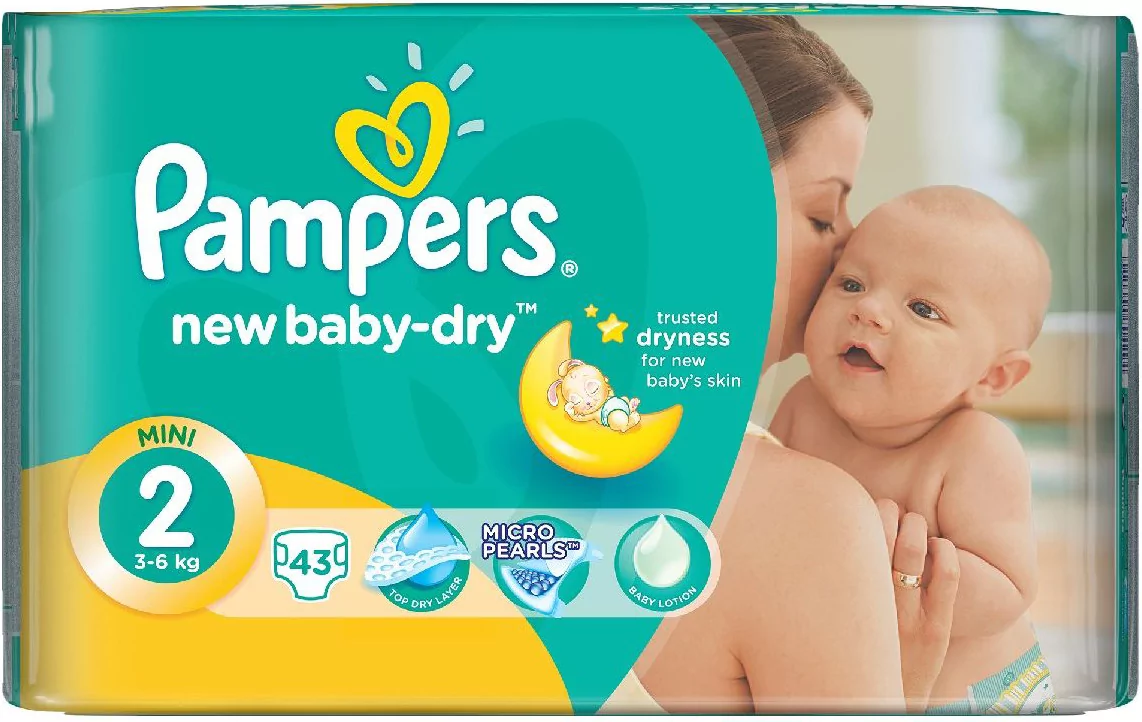 pampers new baby dry 2 43 szt