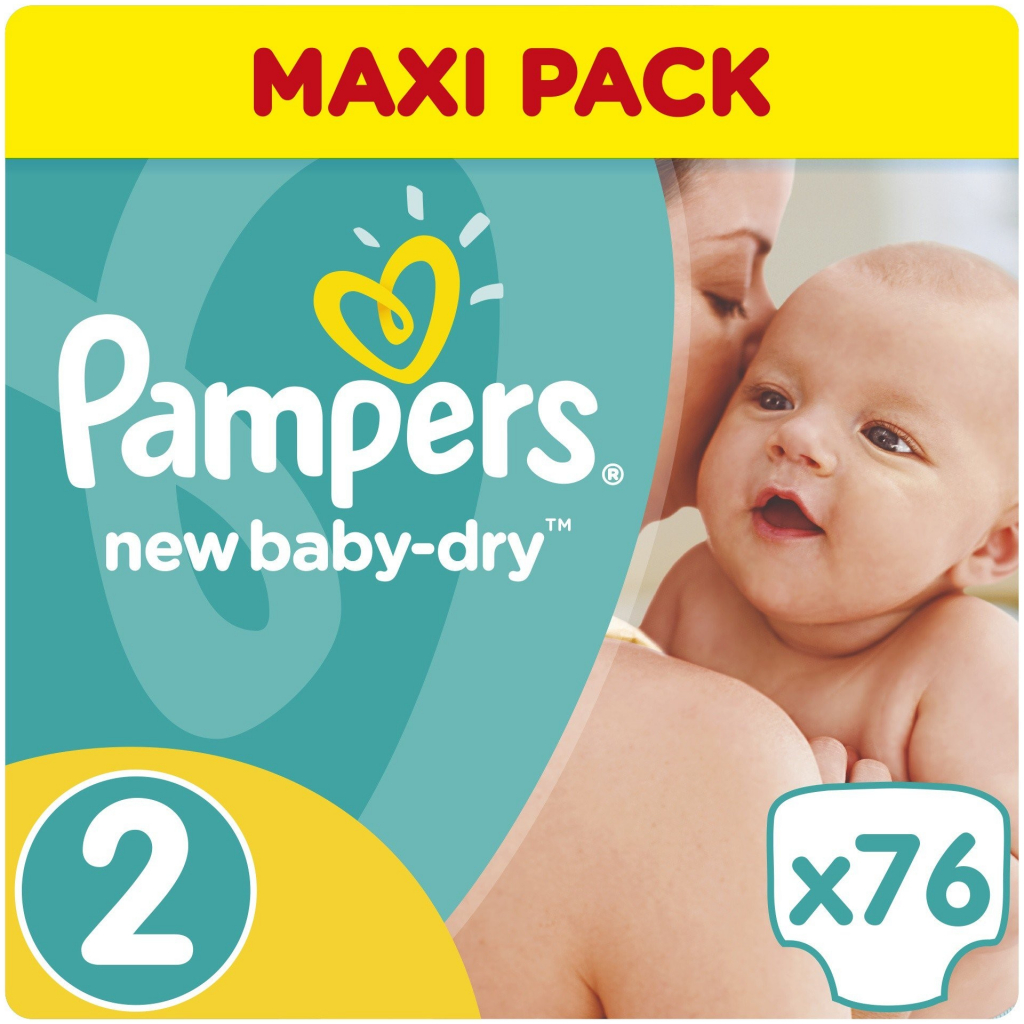 pampers new baby dry 2 76 szt