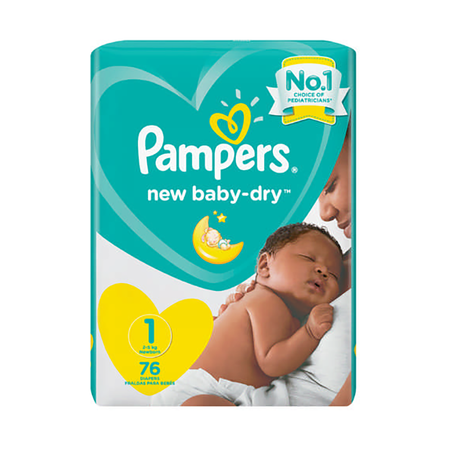 pampers new baby dry 2 76 szt