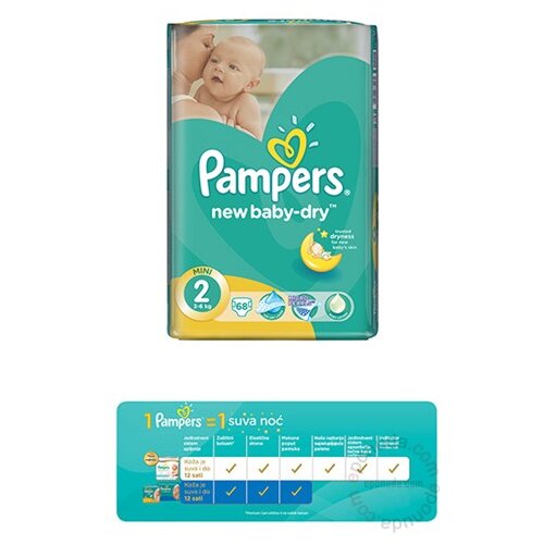 pampers new baby dry 2 cena