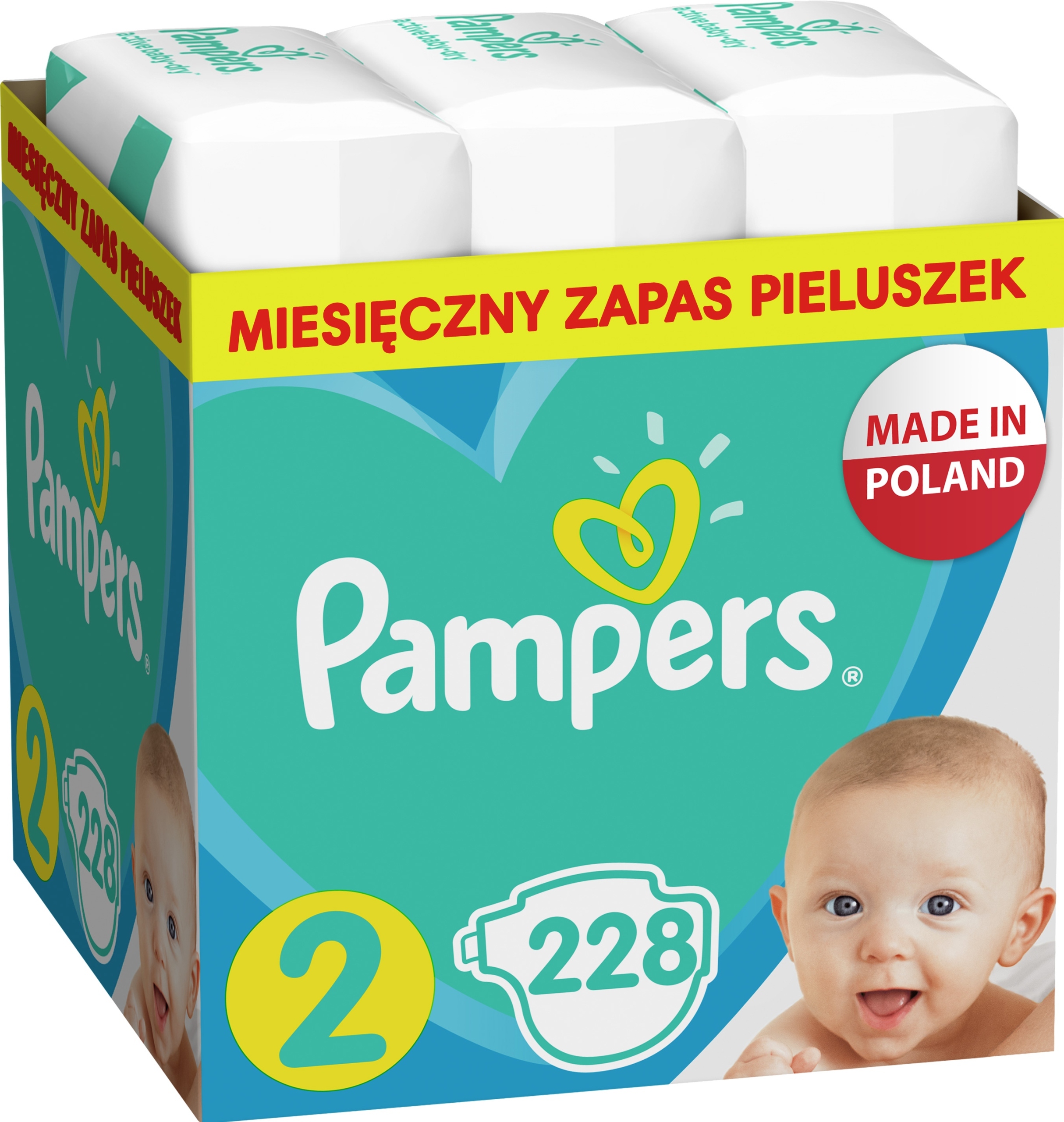 pampers new baby-dry 228 sztuk