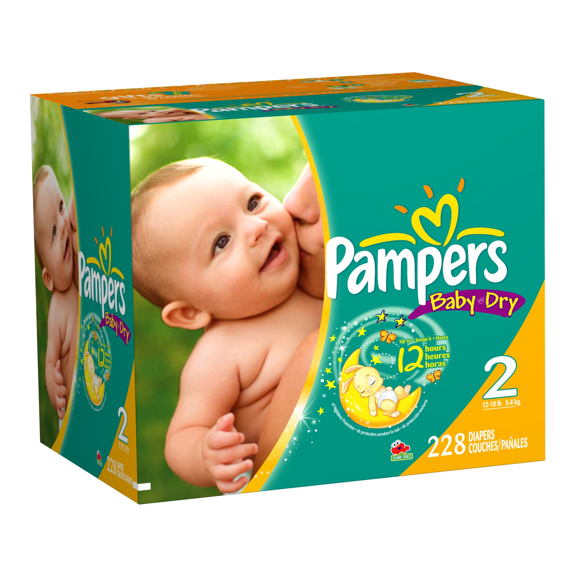 pampers new baby-dry 228 sztuk