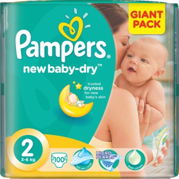 pampers new baby-dry pieluchy 2 mini 3-6 kg