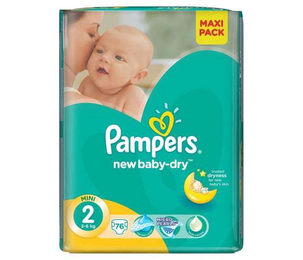 pampers new baby-dry pieluchy 2 mini 3-6 kg