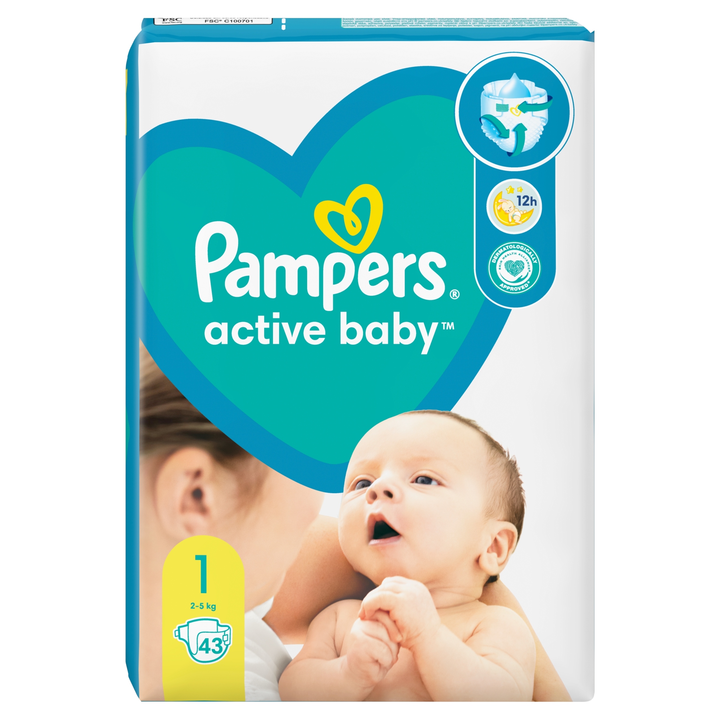 pampers newborn 1 2-5 kg 43 szt