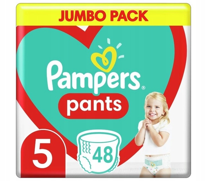 pampers pants pieluchomajtki rozmiar 5 junior jumbo pack 48 szt