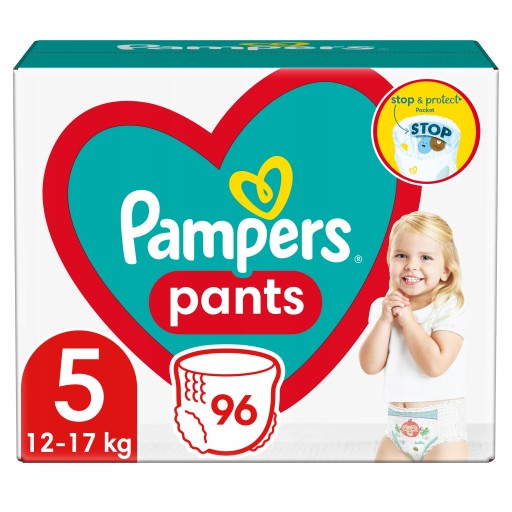 pampers pants pieluchomajtki rozmiar 5 junior megabox 96 sztuk