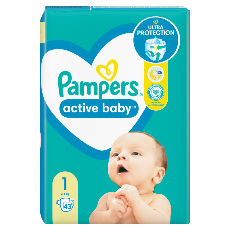 pampers pieluchy 1 43 sztuki