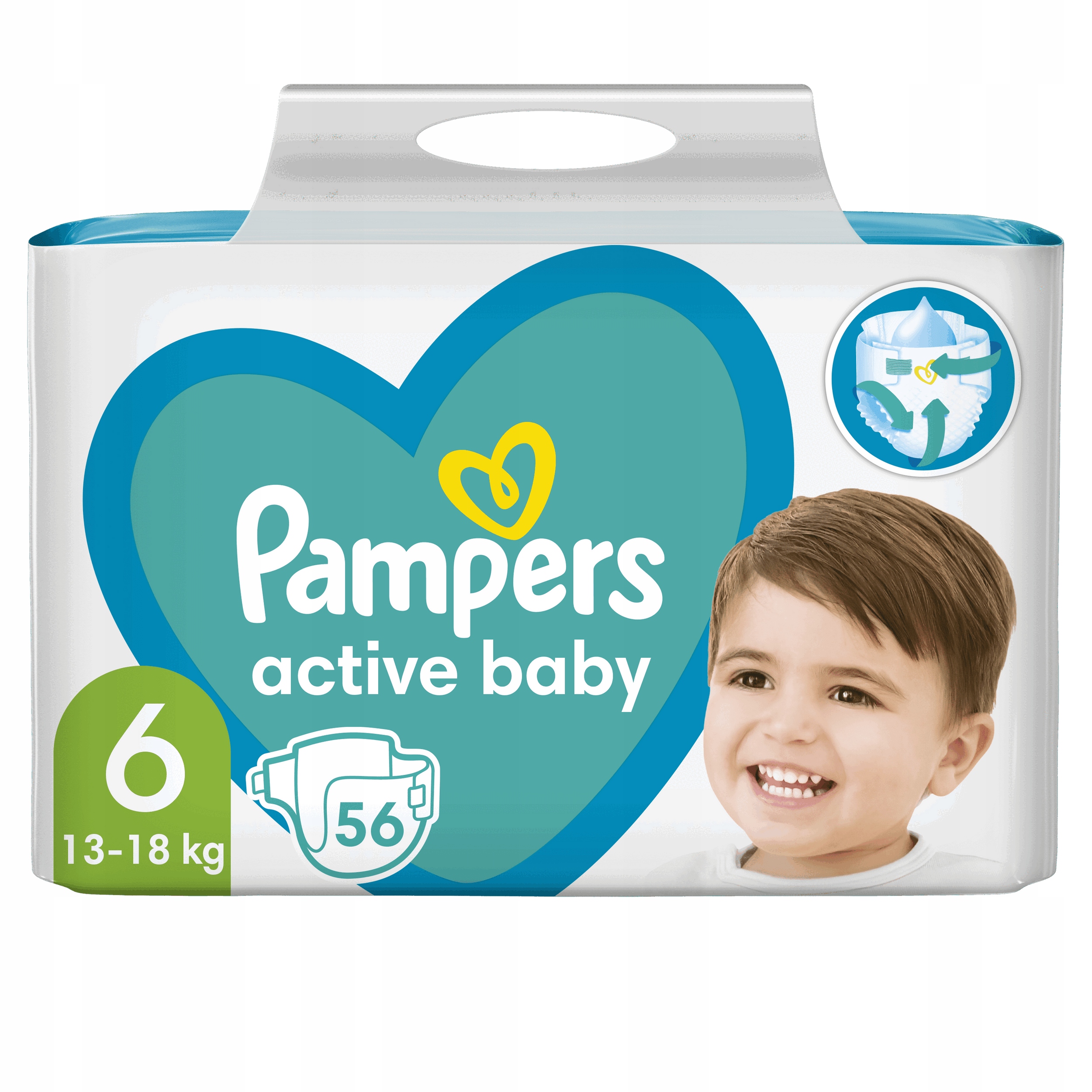 pampers pieluchy active baby 6 extra duże 66 szt