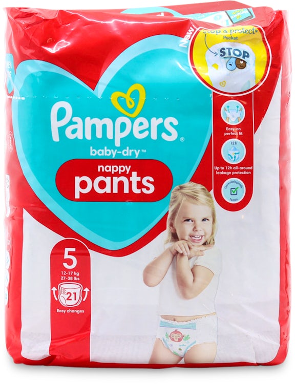 pampers pieluchy baby dry nappy pants size 5