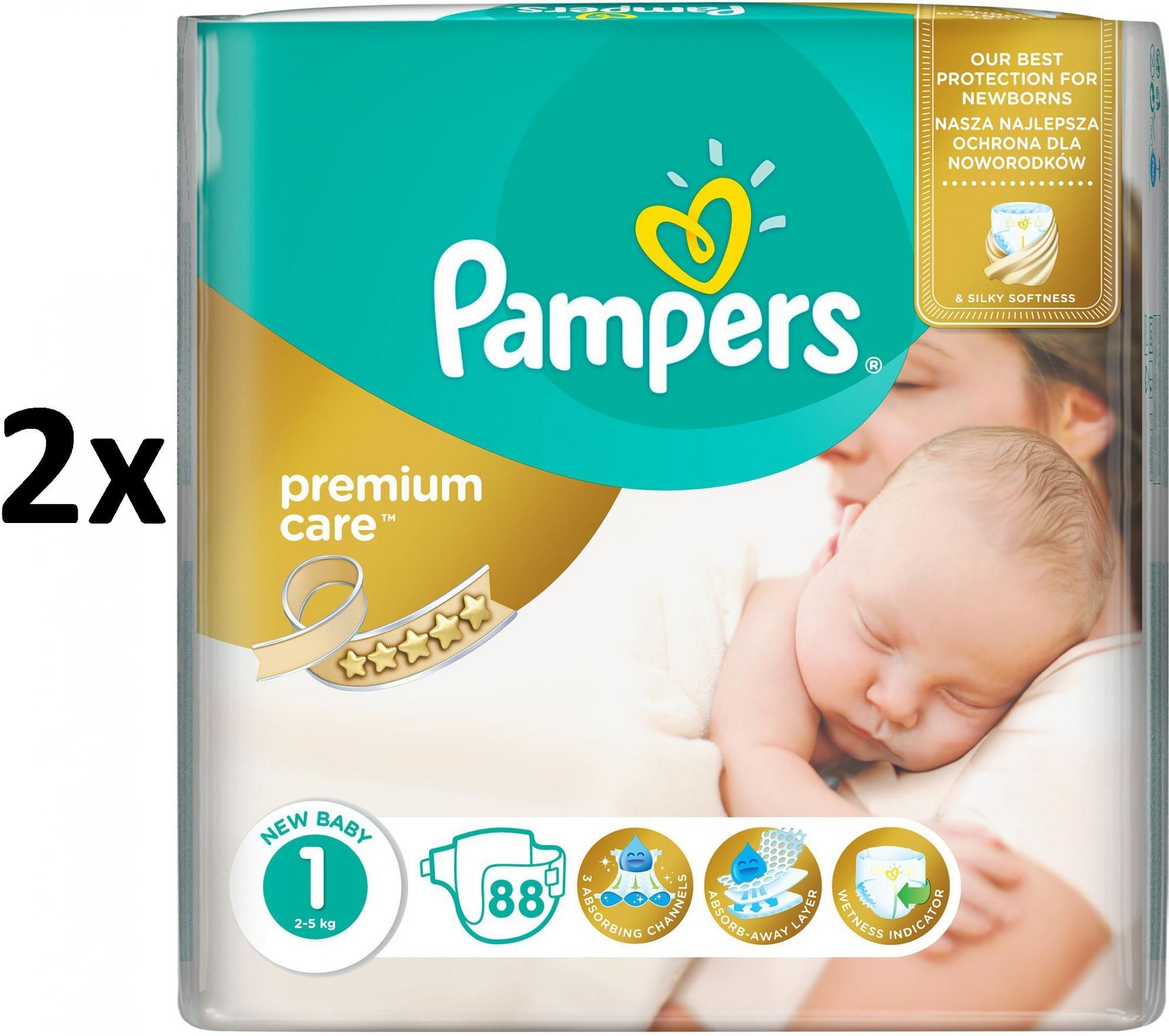 pampers premium care 1 pieluchy delikatne 176szt ceneo