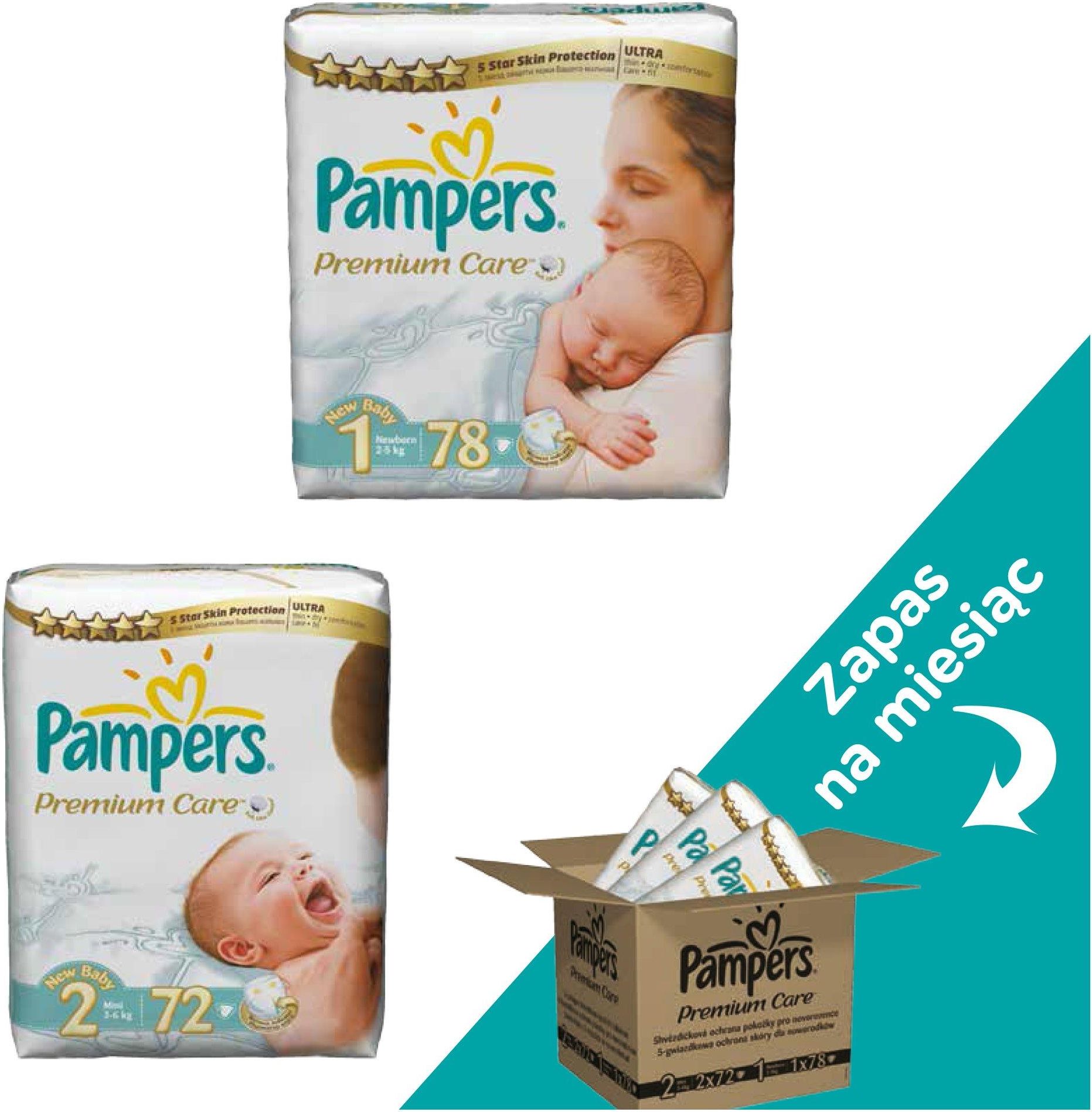 pampers premium care 1 pieluchy delikatne 176szt ceneo