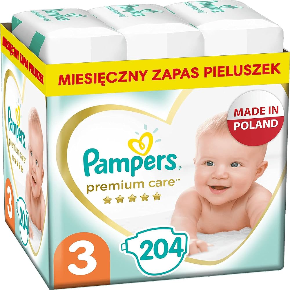 pampers premium care 3 204 sztuki