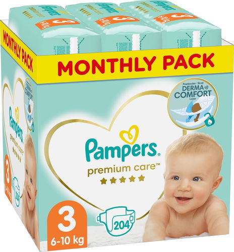 pampers premium care 3 midi 204