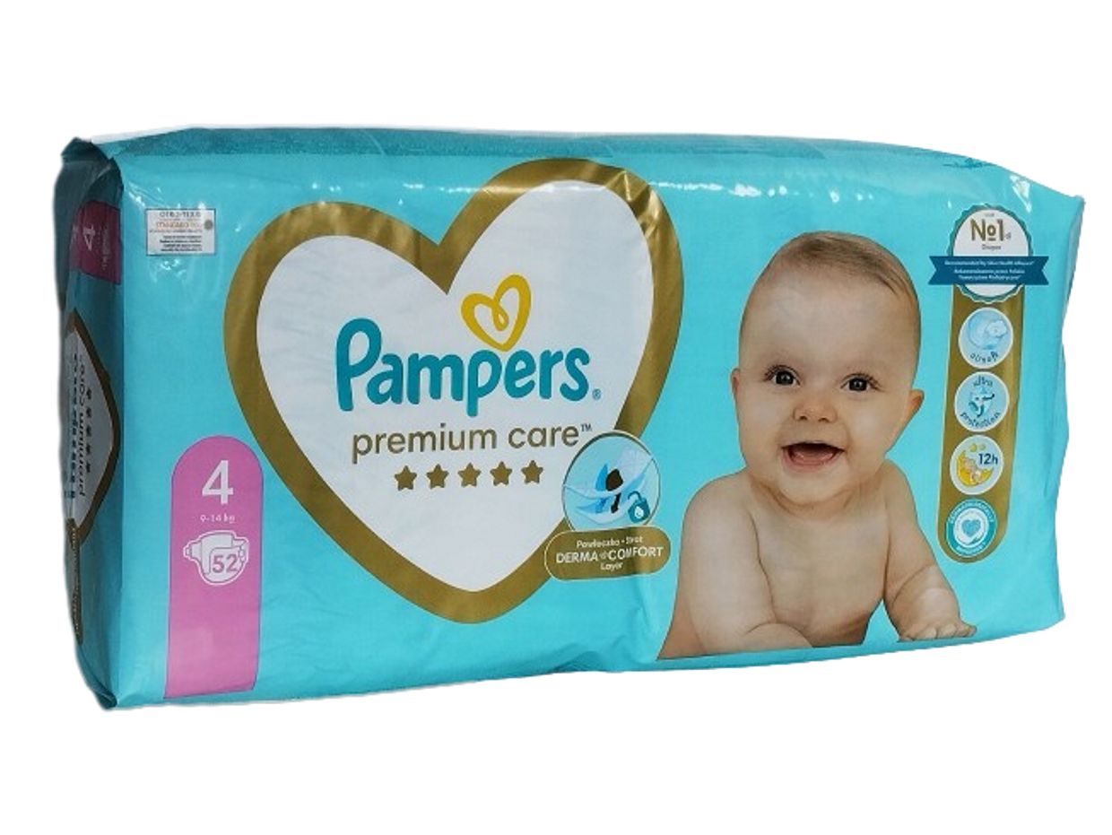 pampers premium care 4 52szt