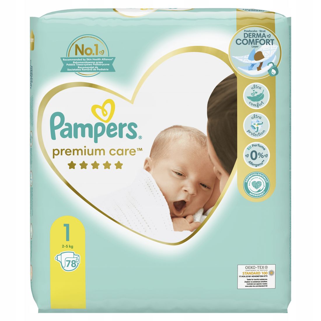 pampers premium care pieluchy 1 newborn 156 szt