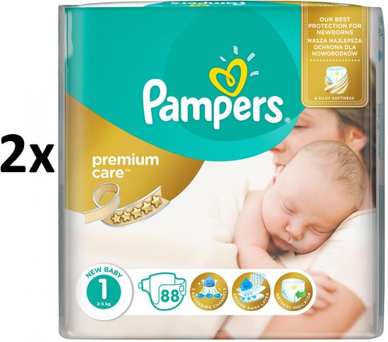 pampers premium care pieluchy 1 newborn 176 szt