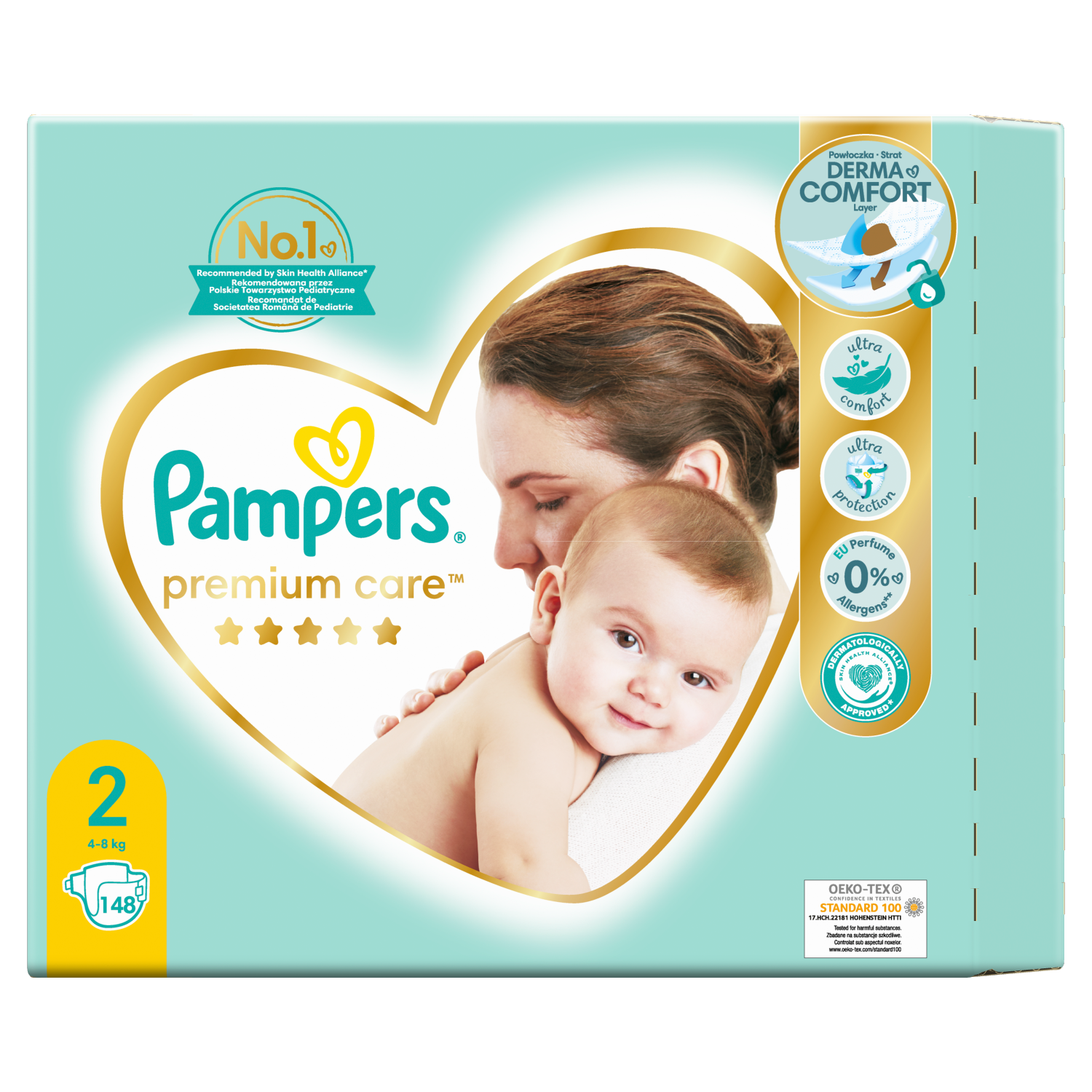 pampers premium care pieluchy rozmiar 2 4-8kg 148 sztuk