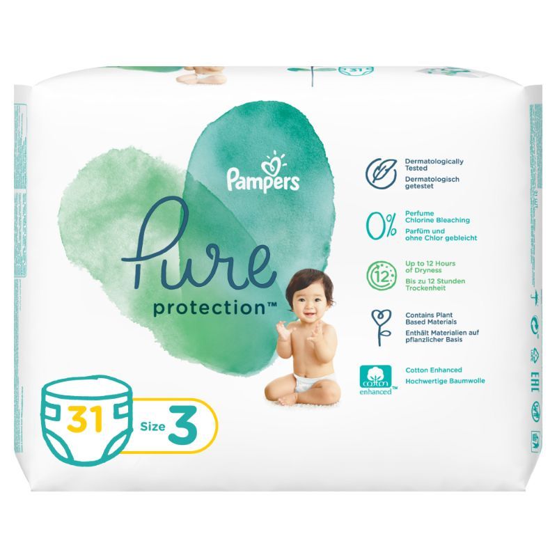 pampers pure protection pieluchy