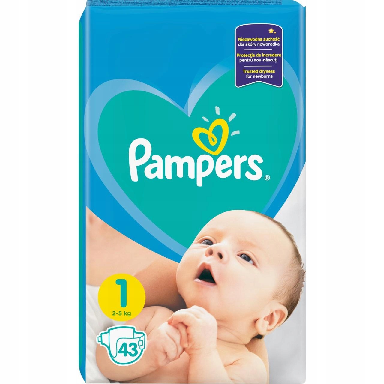 pampers rozmiar 1 43 pieluszki 2-5 kg