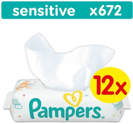 pampers sensitive 12x56