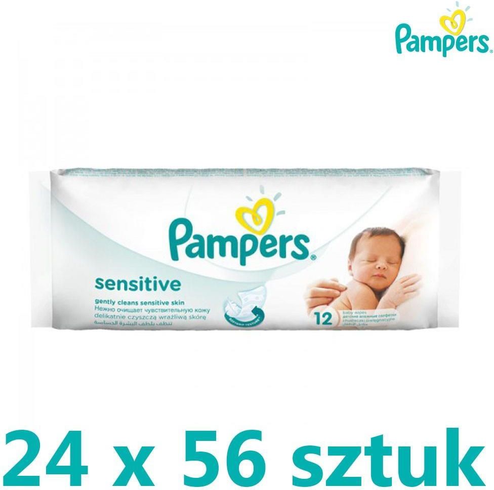 pampers sensitive chusteczki 24 cena