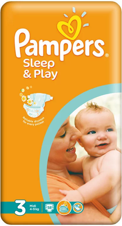 pampers sleep&play 3 midi 58szt