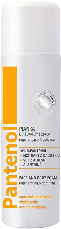 pantenol pianka do twarzy i ciała regenerująco łagodząca