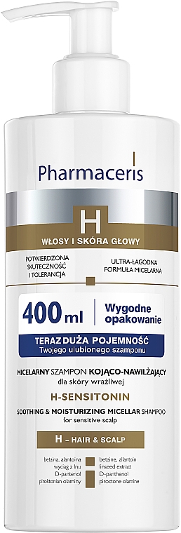 pharmaceris h sensitonin szampon micelarny kojąco-nawilżający do skóry wrażliwej