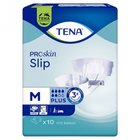 pieluchomajtki dzienne tena slip plus m 10 ceneo