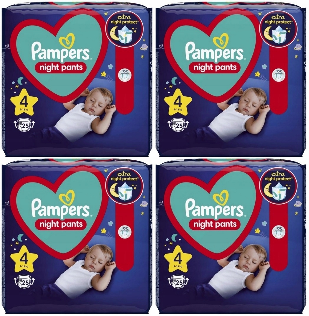 pieluchomajtki pampers 4 maxi 100 sztuk