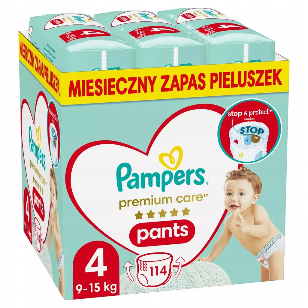 pieluchomajtki pampers 4 plaster z tyłu