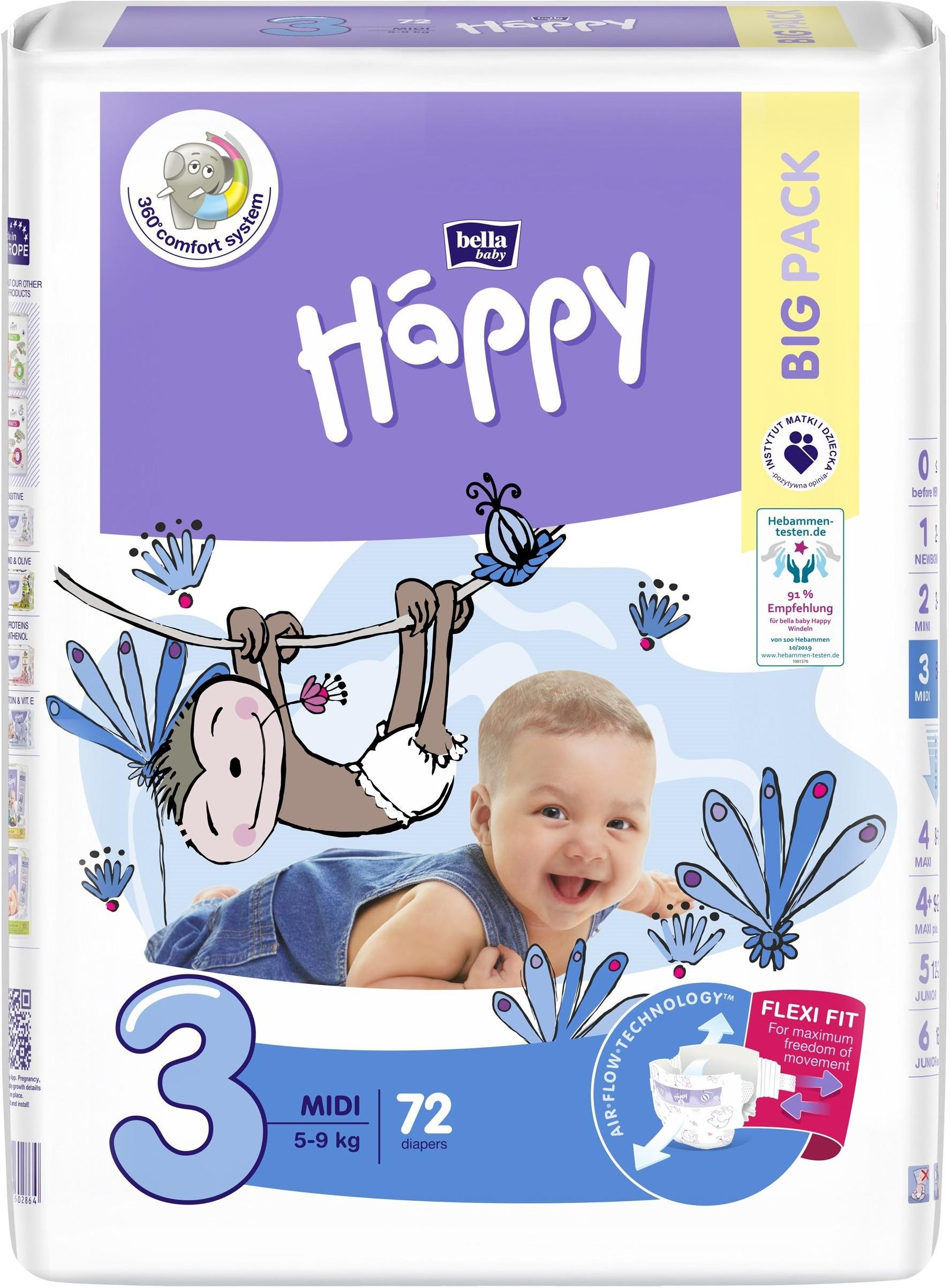 pieluchy happy 360 comfort system big pack