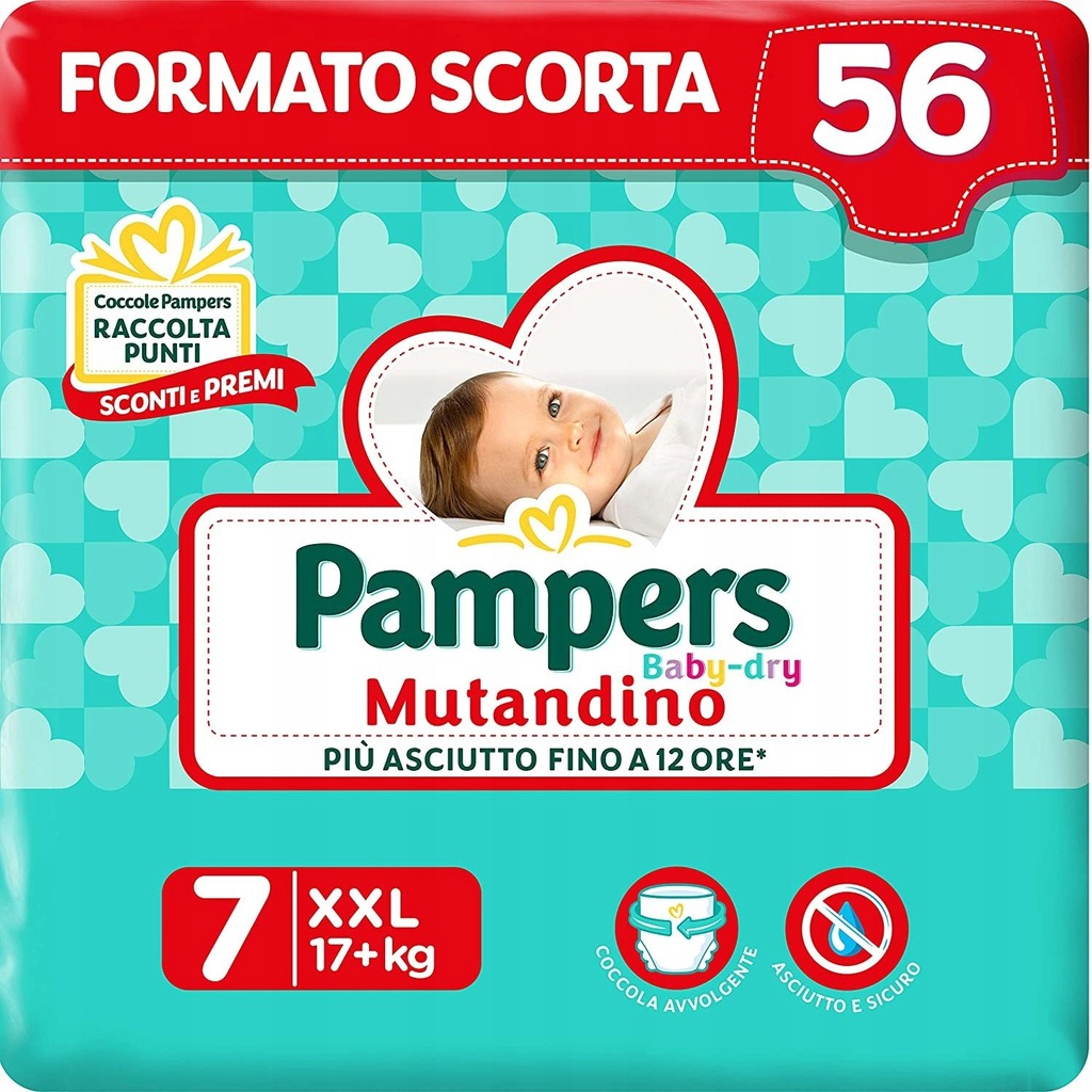 pieluchy pampers 7 do 17 kg