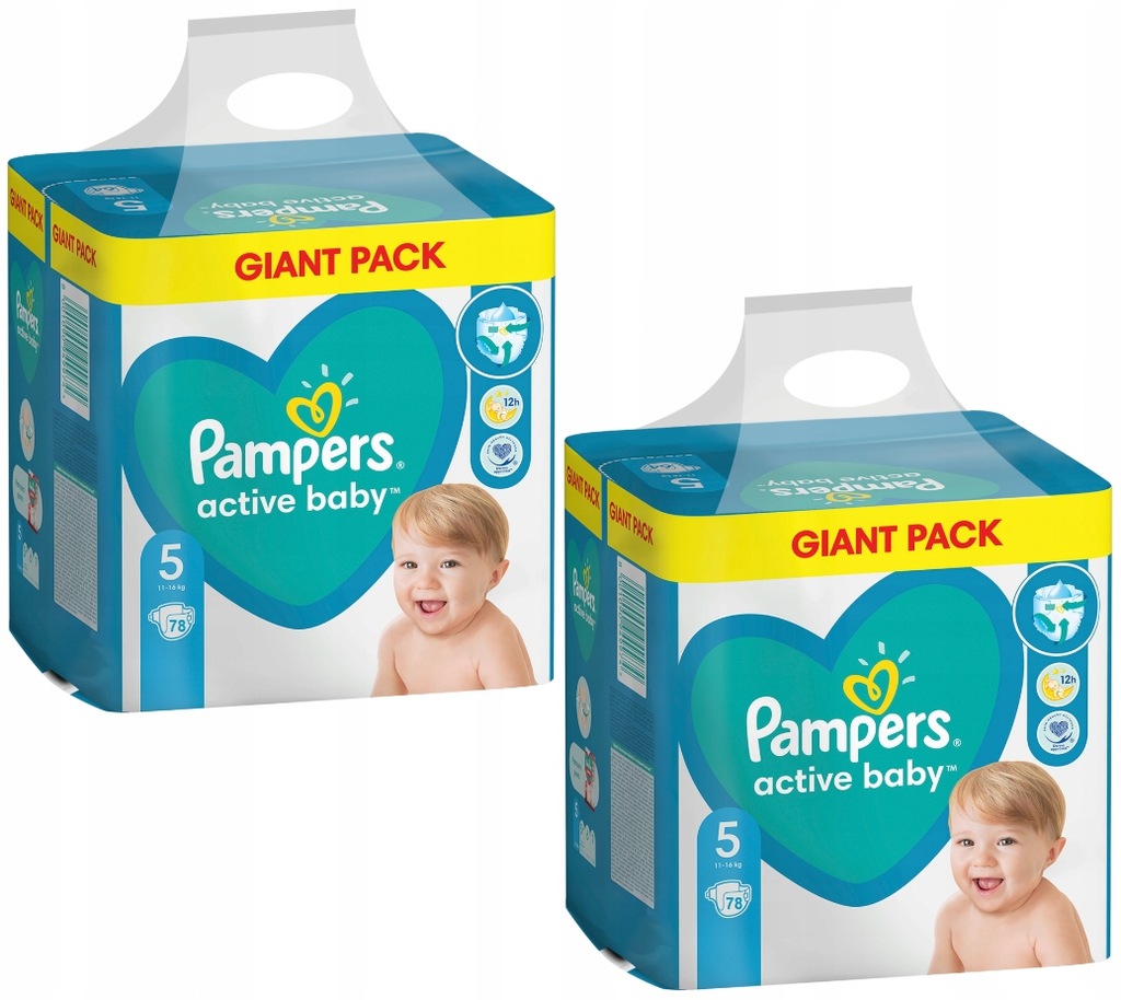 pieluchy pampers active baby 5 pieluchy pieluszki 156szt