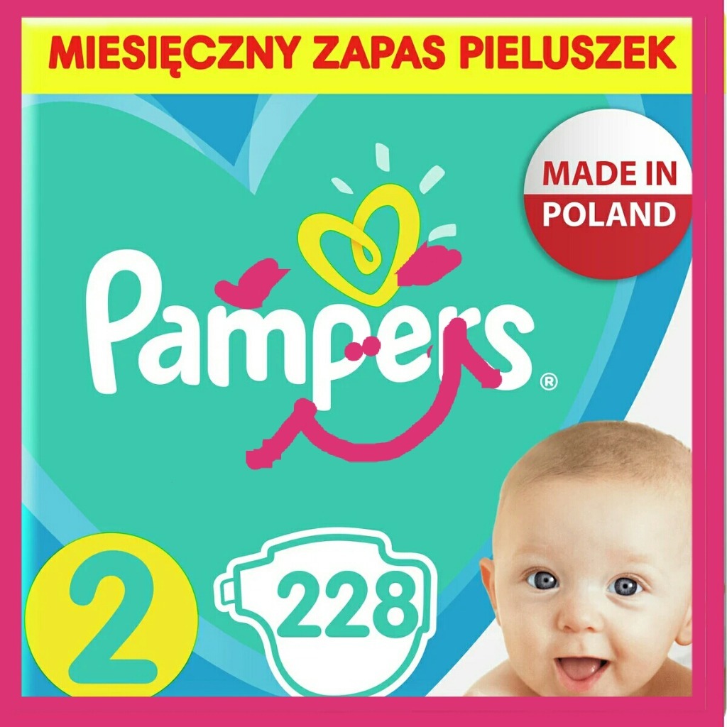 pieluchy pampers active baby dry 2 mini 228szt